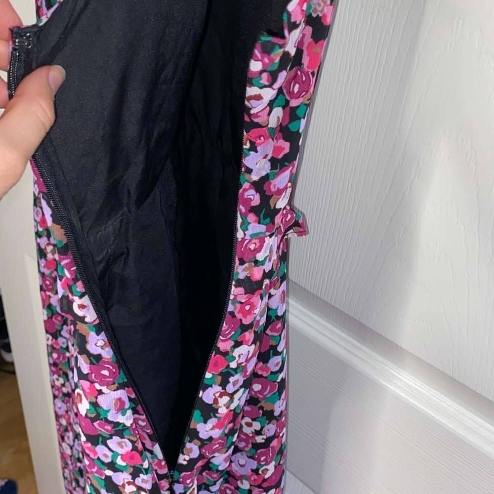 J. Crew Pink Floral Print Dress, Formal, Wedding Guest Size 8 - Picture 8 of 10